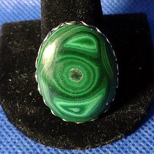 Malachite Cabochon Bolo Slide